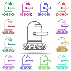 Poster - robot icon. Elements of intelligence in multi color style icons. Simple icon for websites, web design, mobile app, info graphics