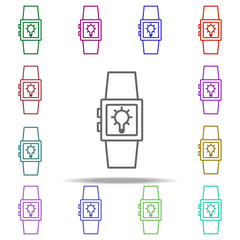 Poster - smart watches icon. Elements of intelligence in multi color style icons. Simple icon for websites, web design, mobile app, info graphics