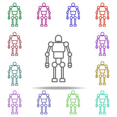 Poster - robot icon. Elements of intelligence in multi color style icons. Simple icon for websites, web design, mobile app, info graphics