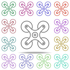 Poster - drone icon. Elements of intelligence in multi color style icons. Simple icon for websites, web design, mobile app, info graphics
