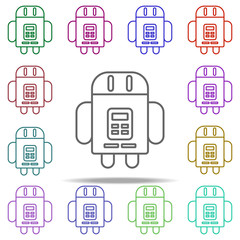 Poster - robot icon. Elements of intelligence in multi color style icons. Simple icon for websites, web design, mobile app, info graphics