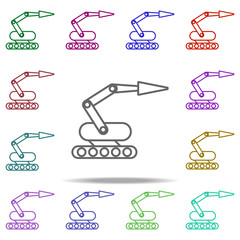 Poster - robot icon. Elements of intelligence in multi color style icons. Simple icon for websites, web design, mobile app, info graphics