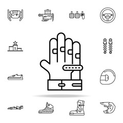 Poster - gloves icon. motor sports icons universal set for web and mobile