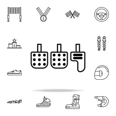 Poster - pedal icon. motor sports icons universal set for web and mobile