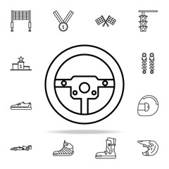 Poster - steering icon. motor sports icons universal set for web and mobile