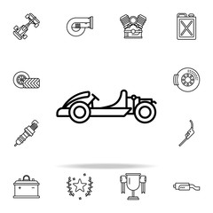 Poster - go kart icon. motor sports icons universal set for web and mobile