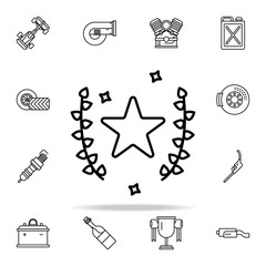 Poster - wreath icon. motor sports icons universal set for web and mobile