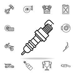 Poster - spark plug icon. motor sports icons universal set for web and mobile