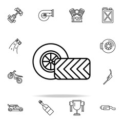 Poster - tires icon. motor sports icons universal set for web and mobile