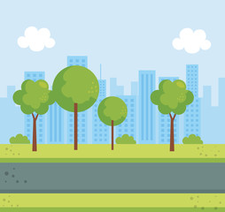 Poster - park landscape scene icon