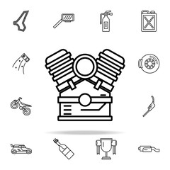 Poster - engine icon. motor sports icons universal set for web and mobile