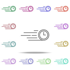 Poster - Time speed icon. Element of time value icon for mobile concept and web apps. Thin line Time speed icon can be used for web and mobile on white background