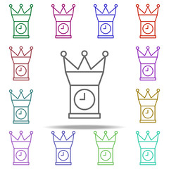 Poster - prime time icon. Element of time value icon for mobile concept and web apps. Thin line prime time icon can be used for web and mobile on white background