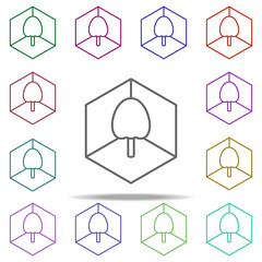Poster - 3d games icon. Elements of Virtual Reality in multi color style icons. Simple icon for websites, web design, mobile app, info graphics