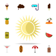 Poster - the sun colored icon. summer icons universal set for web and mobile