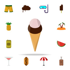 Poster - ice cream colored icon. summer icons universal set for web and mobile