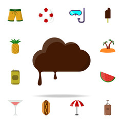 Poster - chocolate cloud colored icon. summer icons universal set for web and mobile