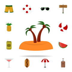 Poster - Island colored icon. summer icons universal set for web and mobile