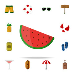 Poster - piece of watermelon colored icon. summer icons universal set for web and mobile