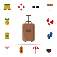 Poster - suitcase colored icon. summer icons universal set for web and mobile