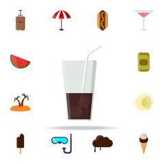Poster - soft drink colored icon. summer icons universal set for web and mobile