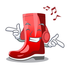 Sticker - Listening music narcissus with garden boots on character