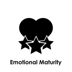 Aufkleber - hear, stars, emotional maturity icon. One of business collection icons for websites, web design, mobile app
