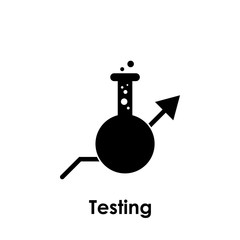 flask, arrow, testing, up icon. One of business collection icons for websites, web design, mobile app