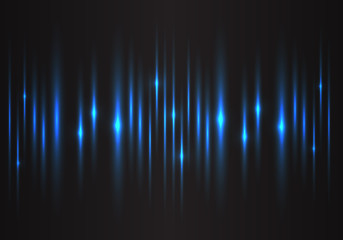 Poster - Abstract blue light speed power technology energy on black futuristic background vector illustration.