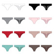 Vector template for Women's thong style underwear