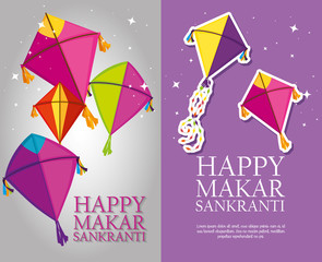 set kites to celebrate makar sankranti ceremony