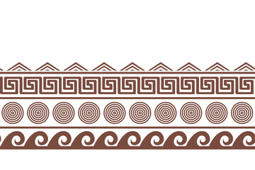 Old greek seamlesshorizontal border design. Vector illustration