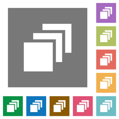 Sticker - Multiple canvases square flat icons