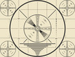 © o_a - Vintage tv test screen pattern for television calibration.
