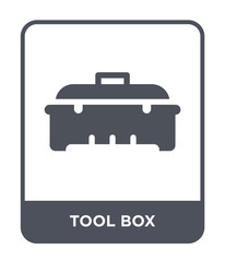 Sticker - tool box icon vector