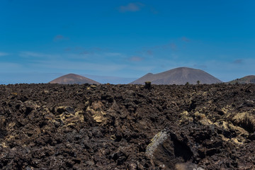 Wall Mural - Canary islands lanzarote volcano lava outdoor nature day