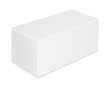 Vector realistic image (mock-up, layout) of a closed blank rectangular paper (carton) box, perspective view. The image was created using gradient mesh. Vector EPS 10.