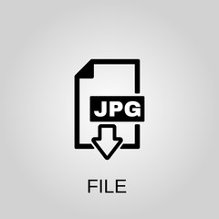 Poster - Jpg file icon. Jpg file concept symbol design. Stock - Vector illustration can be used for web.