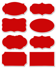 Wall Mural - colorful set of different speech bubble as a cloud isolated on empty white background.