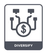 diversify icon vector