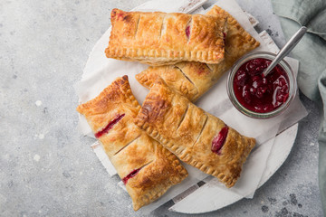 Wall Mural - puff pastry stuffed with berries