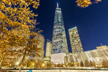 Wall Mural - World Trade Center at Night