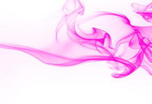 Movement Of Pink Smoke Abstract On White Background