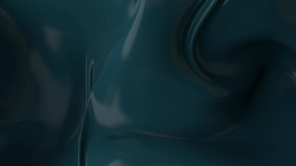 Poster - 3d render abstract background with elegant deformed cloth piece. Smooth fabric with curls, twists, shadows and folds. Loopable sequence.
