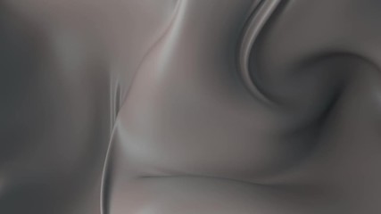 Poster - 3d render abstract background with elegant deformed cloth piece. Smooth fabric with curls, twists, shadows and folds. Loopable sequence.