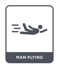 Sticker - man flying icon vector