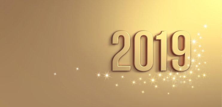 Gold Greeting card 2019