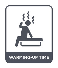 warming-up time icon vector