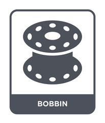 Sticker - bobbin icon vector