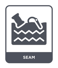 Sticker - seam icon vector